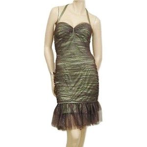 New Nordstrom Faviana Glitter Sheer Evening Dress